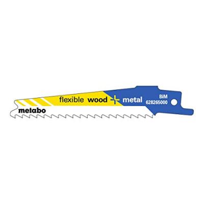 METABO  5 lames de scies sabres, B+M, flexible, 100 x 0,9 mm