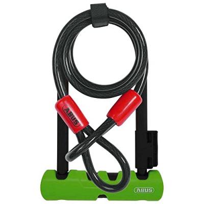 ABUS  410 SH34 + 10/120 Antivol U pour v&eacute;lo Unisex, Vert, 120 cm