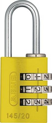 ABUS  Cadenas cod&eacute;e en aluminium jaune 145 20