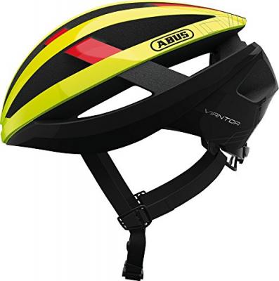 ABUS Casque  Viantor Jaune Rouge, Taille M: 54-58 cm
