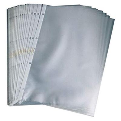 HETZEL  Pochette Perfor&eacute;e Eco 4 Trous A5 Pp Grain&eacute;e 0,05 Mm Pack De 100