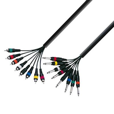 ADAM HALL Cables K3L8PC0500 S&eacute;rie 3 Star C&acirc;ble Multipaire 8 x Jack 6,35 mm Mono vers 8 x RCA M&acirc;le 5 m