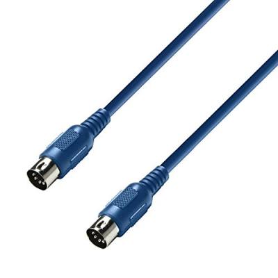 ADAM HALL CABLES  3 STAR MIDI 0075 BLU - C&acirc;ble MIDI 0,75 m bleu