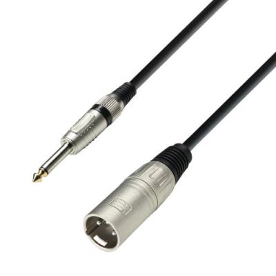 ADAM HALL  Cables K3MMP0600 C&acirc;ble micro XLR m&acirc;le vers jack mono 6,3 mm, longueur 6 m