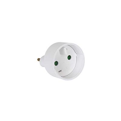 DEBFLEX Adapt Prise Universel 2P 10/16A Europe/Europe 2P 10/16A broches blanc