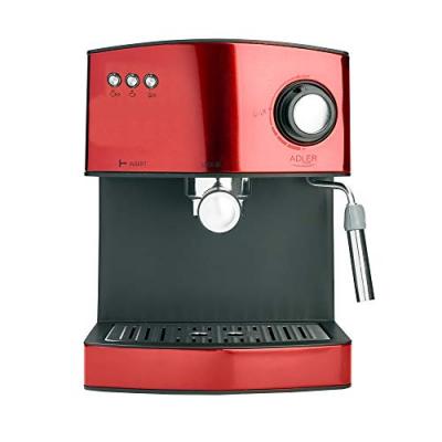 ADLER Machine &agrave; expresso de 15 bars 850w rouge noir