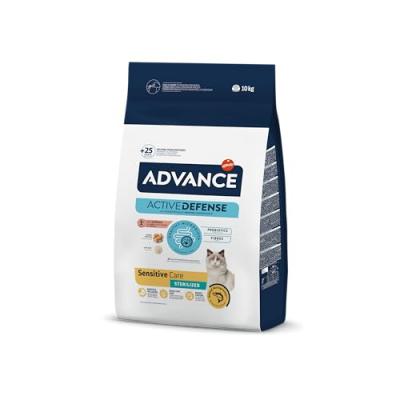 AFFINITY ADVANCE Advance Sensitive Croquettes pour Chat St&eacute;rilis&eacute; Adulte Saumon - 10 Kg
