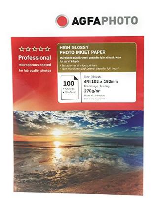 AGFAPHOTO Papier photo A6 finition Brillant 260g Jet d'encre - AP260100A6
