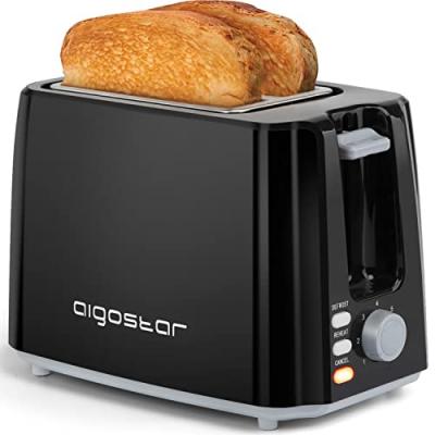 AIGOSTAR Grille-pain  Warrior 30JRL - Fentes extra-larges 0% BPA 750W - Fonctions d&eacute;congeler et r&eacute;chauffer