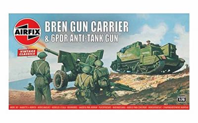  Bren Gun Carrier& 6 Pdr At Gun,vintage Classics- 1:76e - Airfix
