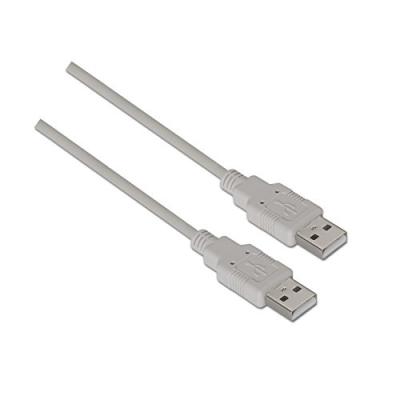 AISENS C&acirc;ble USB 2.0  - Type A M&acirc;le vers A M&acirc;le - 1.0m - Couleur Beige