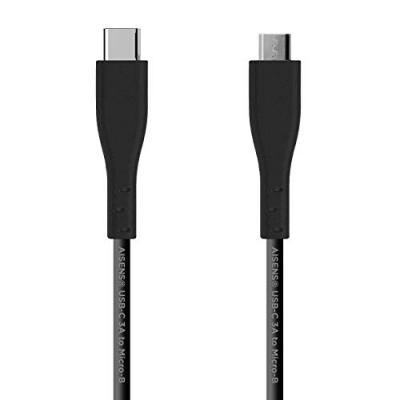 AISENS C&acirc;ble  USB 2.0 3A - Type USB-C/M-Micro B/M - 2.0m - Couleur Noir