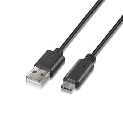 AISENS  - usb 2.0 3a cable, usb-c/m-a/m type, noir, 2.0m