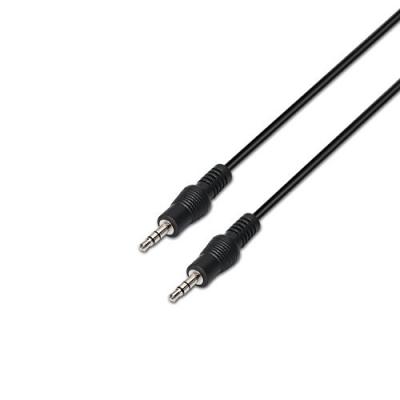 AISENS C&acirc;ble Audio St&eacute;r&eacute;o  - JACK 3.5/M-JACK 3.5/M - 10m - Couleur Noir