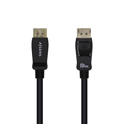 AISENS  C&acirc;ble Displayport V1.4 M&acirc;le/M&acirc;le 1m Noir