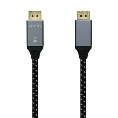 AISENS  C&acirc;ble Displayport V1.4 M&acirc;le/M&acirc;le 1m Gris