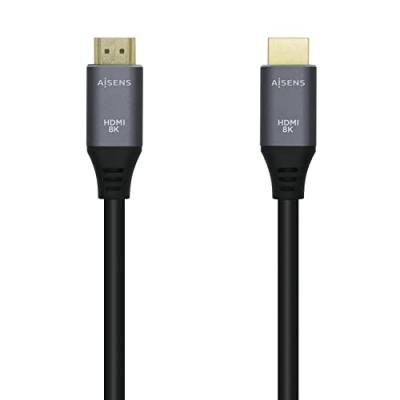 AISENS  C&acirc;ble HDMI V2.1 M&acirc;le/M&acirc;le 1m Gris/Noir