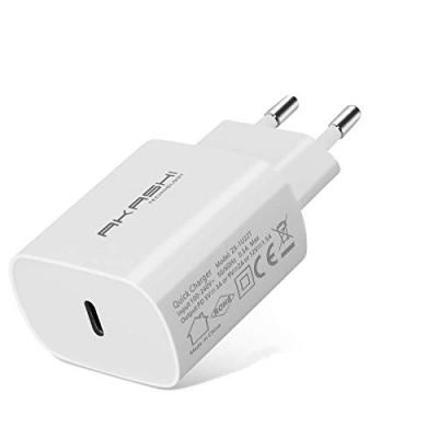 AKASHI  ALTACPD18WH CARGADOR Blanco PARED 3A USB-C 18W CARGA R&Aacute;PIDA