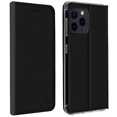 AKASHI Housse pour iPhone 13 Pro Max avec Porte-carte Support Vid&eacute;o Noir