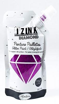 ALADINE Peinture paillet&eacute;e  Izink Diamond 80 ml Fushia