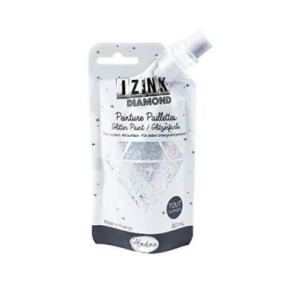 ALADINE Peinture paillet&eacute;e  Izink Diamond 80 ml Argent