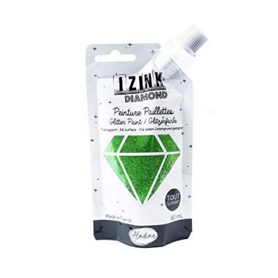 ALAD Peinture paillet&eacute;e ine Izink Diamond 80 ml Vert fonc&eacute;