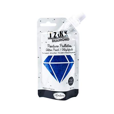 ALADINE Peinture paillet&eacute;e  Izink Diamond 80 ml Bleu