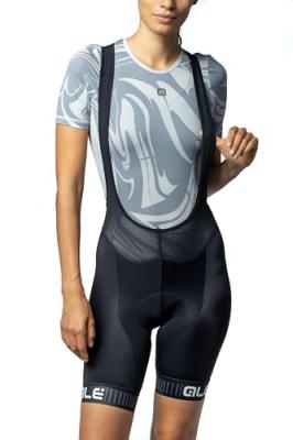 Cuissard court &agrave; bretelles Femme Al&eacute; Traguardo - XS Noir/Blanc