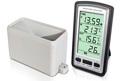 ALECTO Station m&eacute;t&eacute;o avec pluviom&egrave;tre sans fil WS-1200 Blanc 