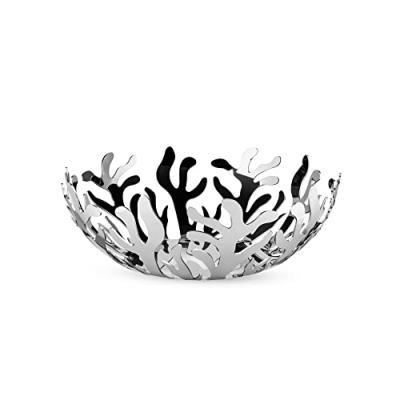 ALESSI Corbeille &agrave; fruits argent&eacute;e en acier Mediterraneo 29cm 
