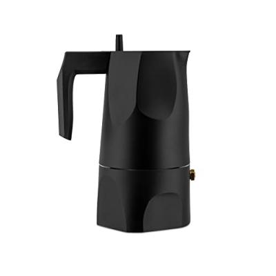 ALESSI  Ossidiana MT18/3 B - Cafeti&egrave;re expresso design, en fonte d'aluminium, 3 tasses