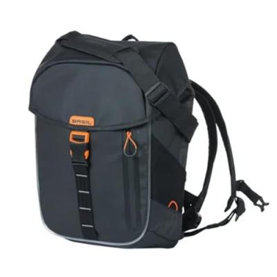 BASIL Sac &agrave; dos v&eacute;lo  Miles Tarpaulin Nordlicht 17 L Noir et Orange