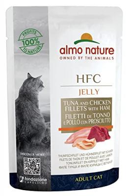ALMO NATURE HFC Lot  Jelly 12 x 55 g - thon, poulet, jambon
