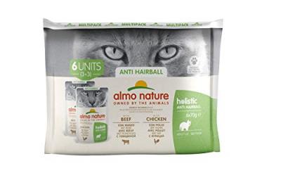 ALMO NATURE HOLISTIC Almo Nature Anti boules de poils multipack au boeuf & poulet pour chat (6x70g) 6 x 70 g