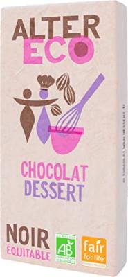 ALTER ECO Chocolat P&acirc;tissier Dessert Noir Bio  - La Tablette De 200 G