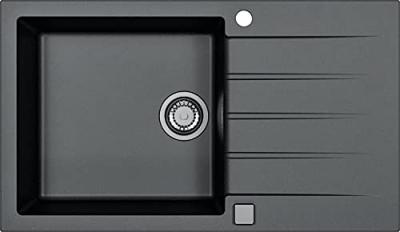 DIADEM Evier &agrave; encastrer - Granite - Noir 86x50cm