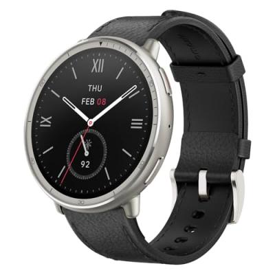 AMAZFIT Montre connect&eacute;e  Active 2 R NFC 1,32"" 2 000 nits Cartes hors ligne Argent/Noir