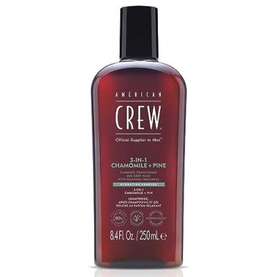 AMERICAN CREW Soin 3-En-1 Camomille + Pin Shampoing, Apr&egrave;s-Shampoing et Gel Douche