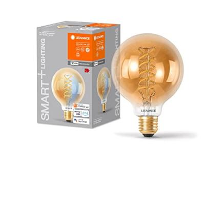 LEDVANCE Ampoule intelligente lumineuse en verre dor&eacute;, 9.5cm