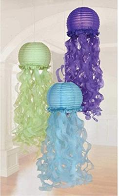 AMSCAN  lampions Souhaits de sir&egrave;ne 24,1 cm 3 pi&egrave;ces