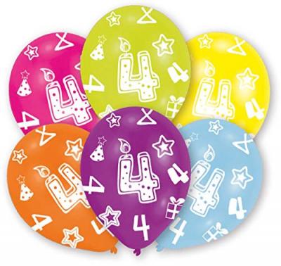 AMSCAN  27,5 cm motif all round &acirc;ge 4/6 ballons en latex EA891C