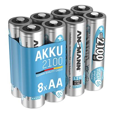 ANSMANN  Piles rechargeables HR6 NiMH 2100 mAh 1,2 V (lot de 8)