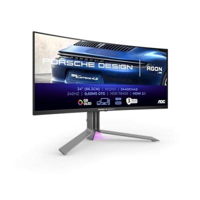AOC &Eacute;cran Gaming Incurv&eacute; 34""  Porsche PD34 - QD OLED 240 Hz USB-C