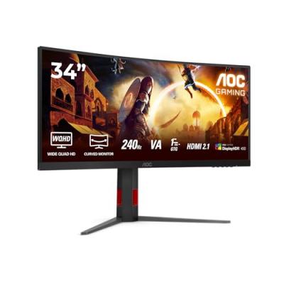 AOC Ecran PC  34"" CURVE WQHD/240Hz/Fast VA/0,5ms/AdaptiveSync 