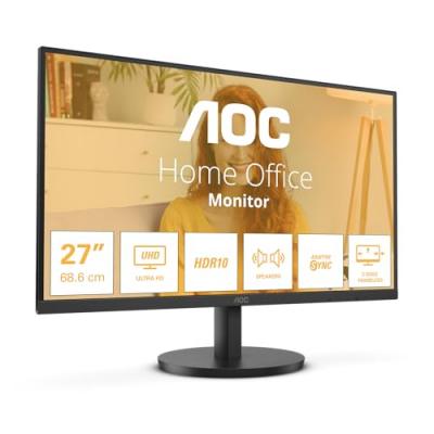 AOC  U27B3A 27" IPS Monitor, 3840x2160, 60Hz, 4ms, 2x HDMI, Display Port, Speakers