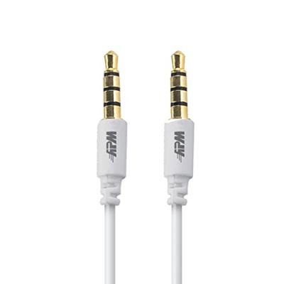 APM FRANCE APM 418018 - Cordon Jack 3,5Mm Stereo M&acirc;le/M&acirc;le - 3m - Blanc