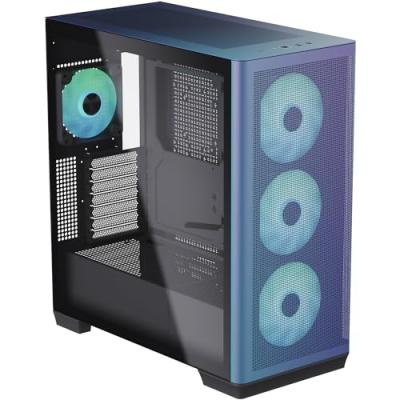 AEROCOOL APNX C1 Midi-Tower ATX-Geh&auml;use, Tempered Glass - ChromaFlair