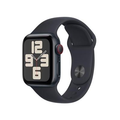Apple Watch SE GPS + Cellular, bo&icirc;tier en Aluminium Minuit de 40 mm avec bracelet sport Minuit M/L 