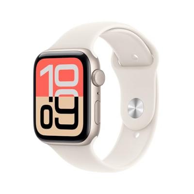 Apple Watch SE 3 GPS 44 mm Aluminium Lumi&egrave;re Stellaire Bracelet Sport Lumi&egrave;re Stellaire S/M 