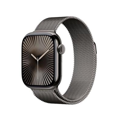 Apple Watch Series 10 GPS + Cellular 42mm Bo&icirc;tier en Titane Ardoise avec Bracelet Milanais Ardoise 